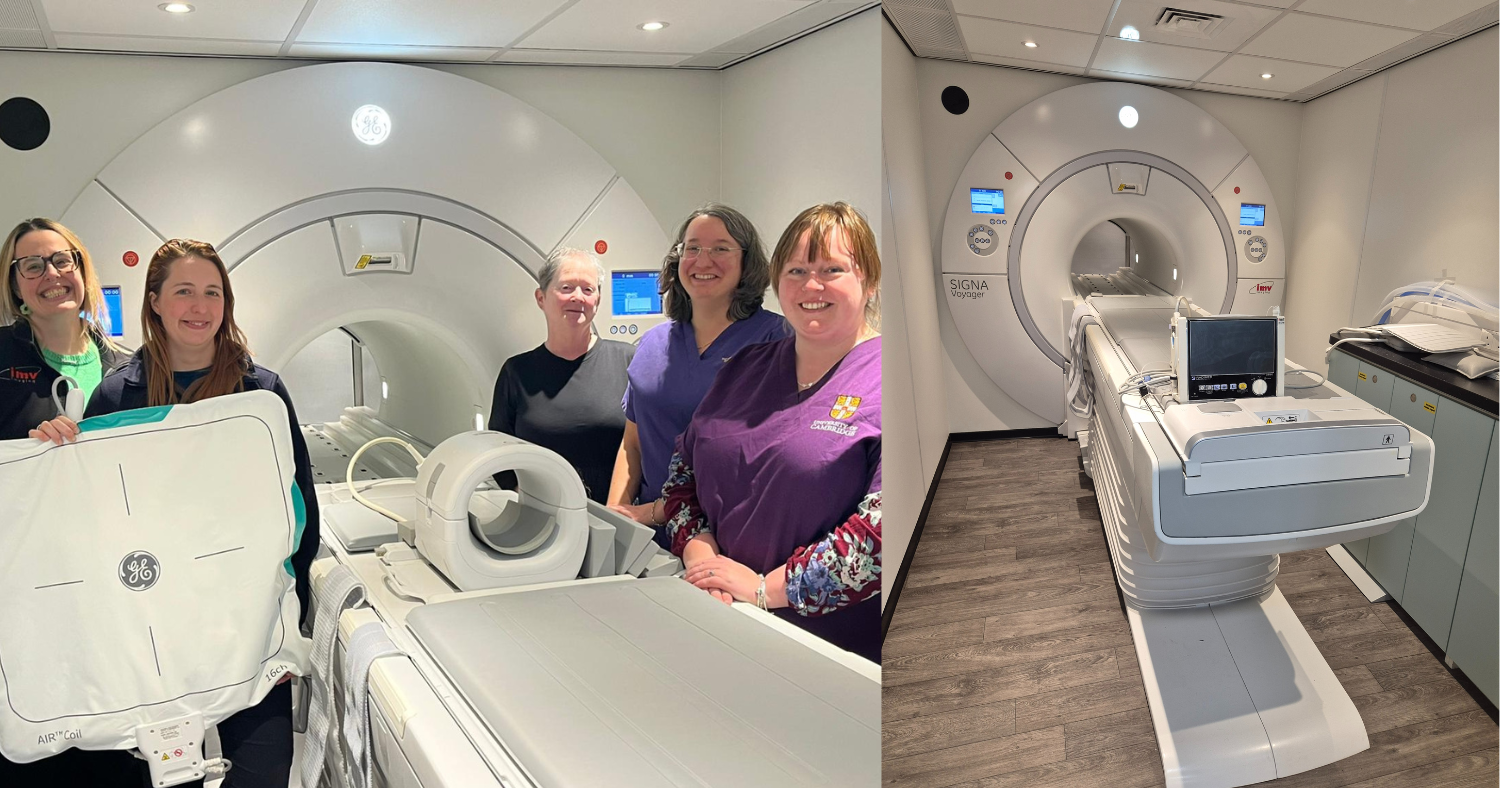 Images of new MRI with staff